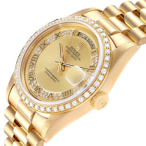 10k diamond mens rolex watch